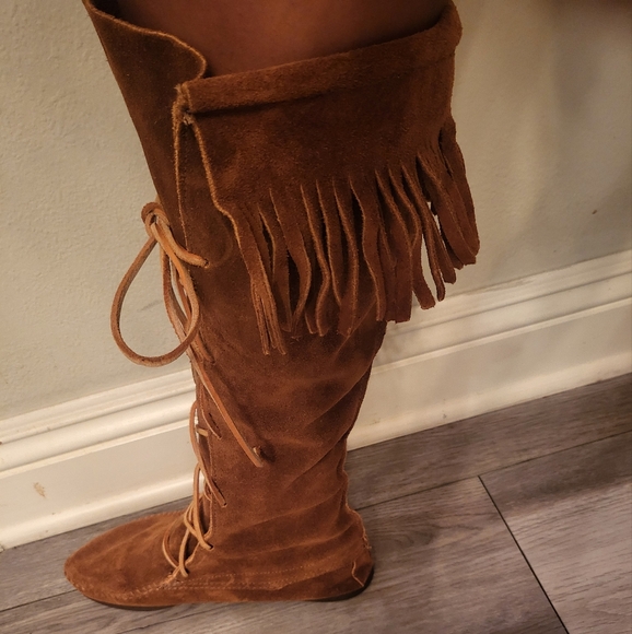 Suede moccasin boots - Picture 3 of 4